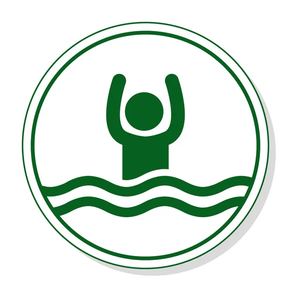 Icona web per la comunicazione - nuotare — Vettoriale Stock