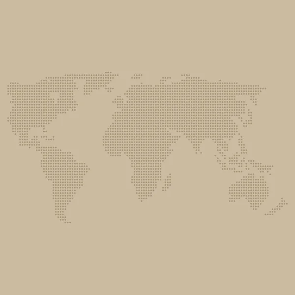 Grafica astratta del computer Mappa mondiale dei puntini rotondi — Vettoriale Stock