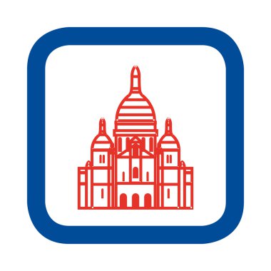 montmartre - basilique du Sacré coeur vektör çizim