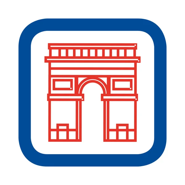 Vector illustration of Arc de Triomphe — Stock Vector