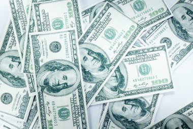 Arkaplan olarak 100 dolar.