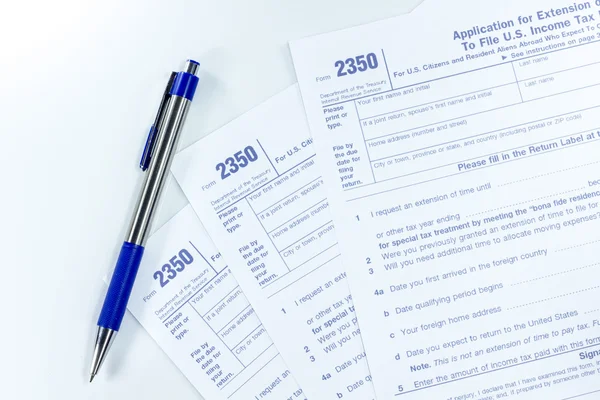 U.S. income tax form — Stock Photo, Image