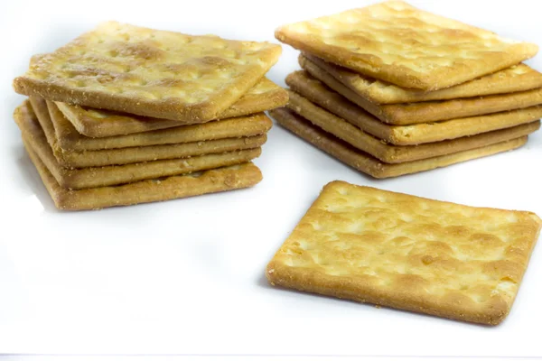 Wafers on a white background — Stock Photo, Image