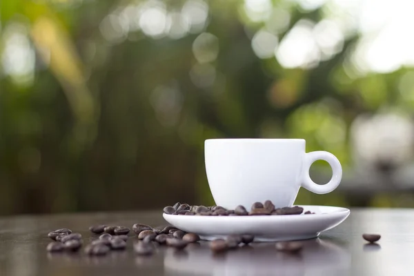 Coffee and sweets to tasty on a wooden floor — Stock Photo, Image