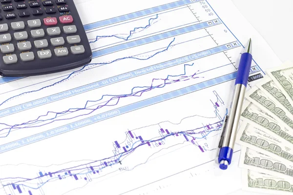 Gráficos bursátiles — Foto de Stock