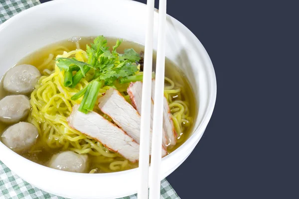 Yellow noodles delicious — Stock Photo, Image