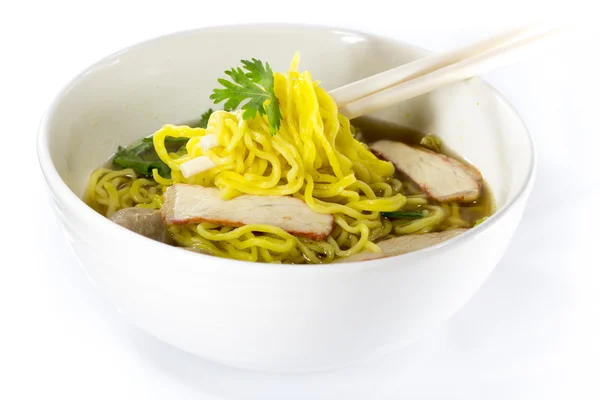Yellow noodles delicious — Stock Photo, Image