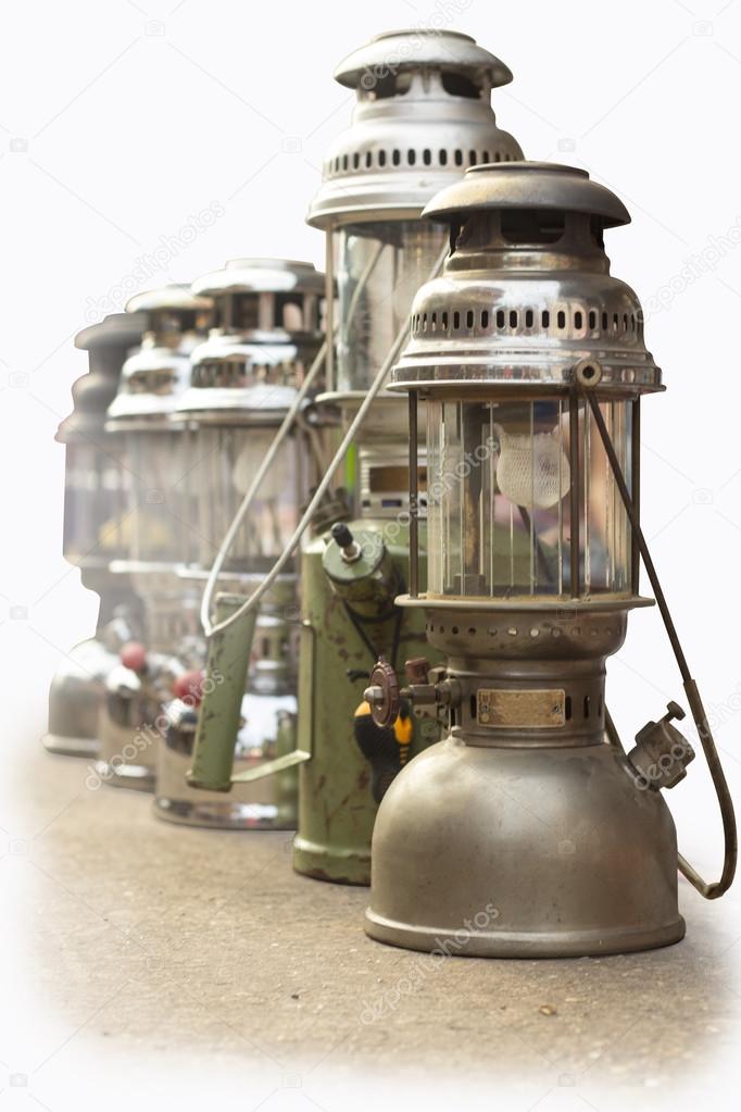 Old lanterns isolated on the background