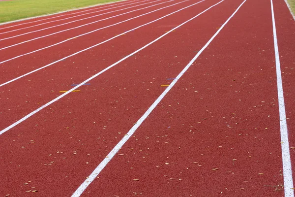 Close-up op atletiek track — Stockfoto