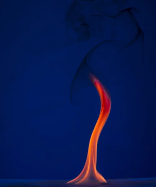 Fire flames on a background — Stock Photo, Image