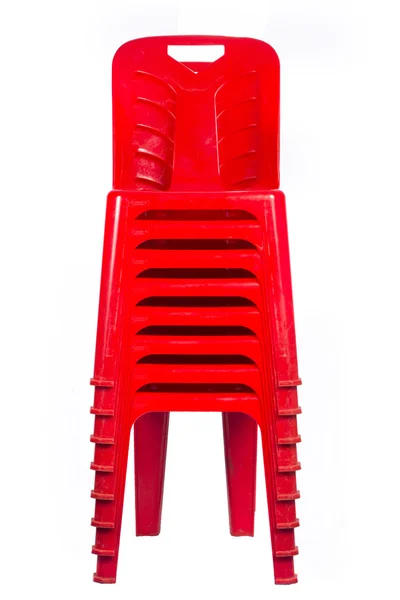 Render of stacked red chairs — Stock Photo, Image