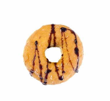 Çörek beyaz arkaplanda izole edildi