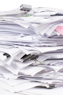 Office çalışma kağıtları kazıklı