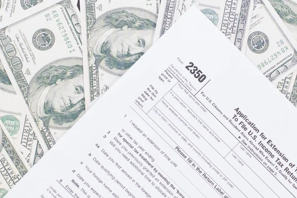 U.S. income tax form — Stock Photo, Image