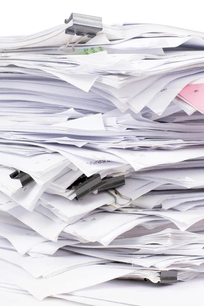 Piled up office work papers — Stock Photo, Image