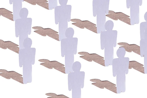 Social Network concept : close up of people cut out of paper on — Stock Photo, Image