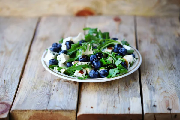 Mejor Ensalada Con Arándanos Queso Rúcula —  Fotos de Stock