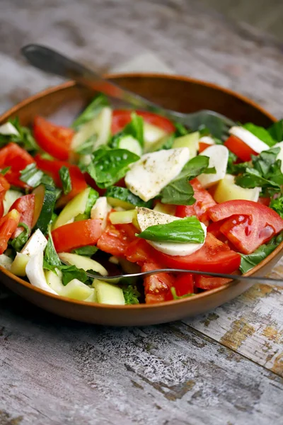 Salade Met Groenten Mozzarella — Stockfoto