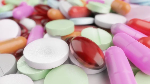 Φάρμακα Χάπια Λευκό Φόντο Υψηλής Ποιότητας Εικονογράφηση — Φωτογραφία Αρχείου