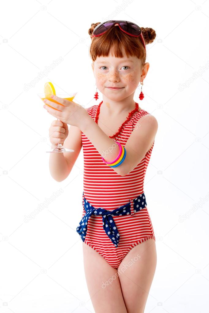 little girls in bathing suits