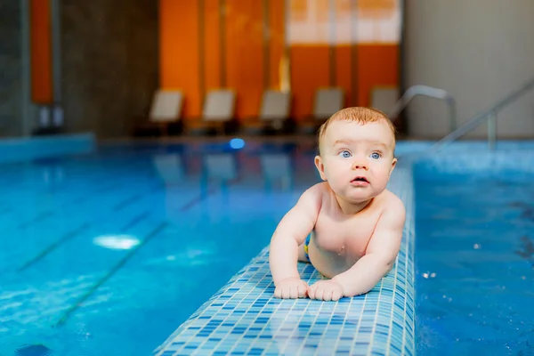 Boy in the pool.