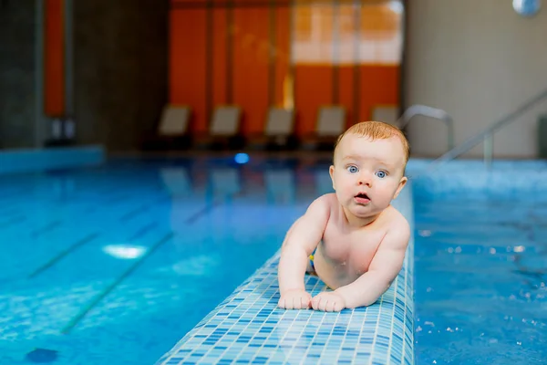 Boy in the pool.