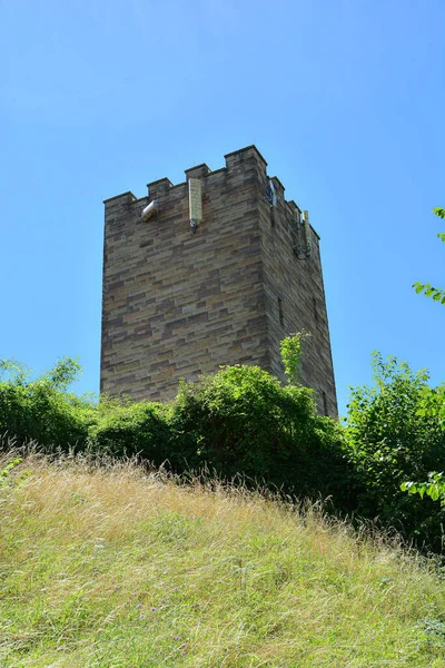 Torre Castello Torre Guardia Sternenfels Hill Montagna Alta Estate Sole — Foto Stock