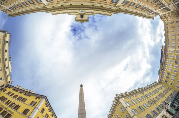 Vista curiosa dos palácios romanos — Fotografia de Stock