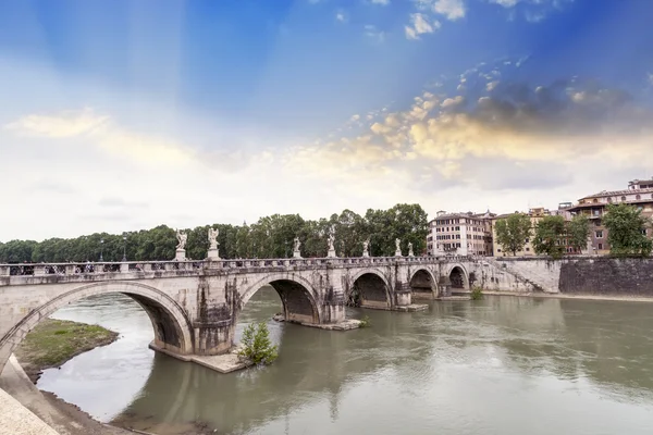 Ponte Sant'Angelo a Roma . — Foto Stock