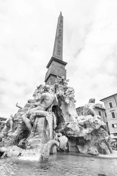 Fountain of the Four Rivers, Rome — Stock Photo, Image