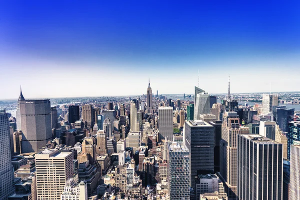 Aereal weergave van manhattan, nyc — Stockfoto