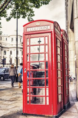 Londra'daki tipik telefon cab