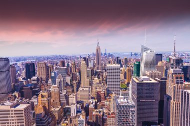 new York'un siluetinin güzel manzara