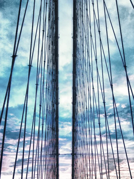 Cables del Puente de Brooklyn — Foto de Stock