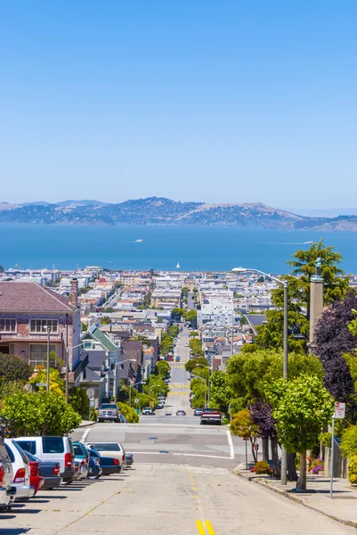 San francisco panorama pohled z kopce — Stock fotografie