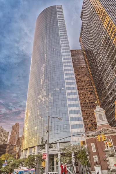 Вид на небоскреб в Нью-Йорке — стоковое фото