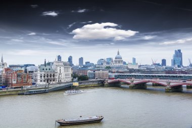 Londra manzarası ile arka plan aziz paul Katedrali