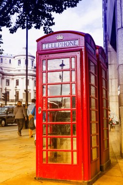 Londra'daki tipik telefon cab
