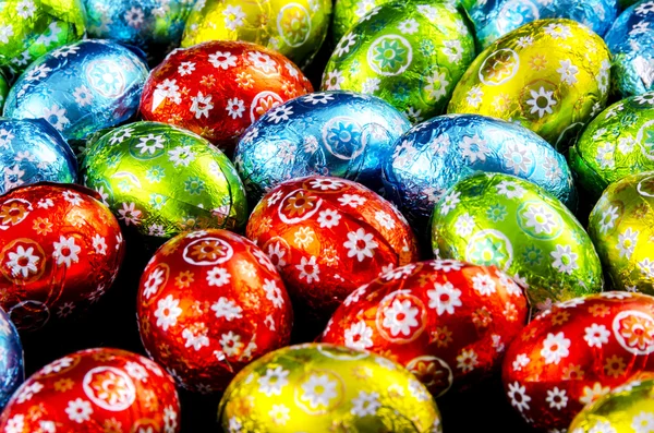Детали шоколадных пасхальных яиц Лицензионные Стоковые Фото