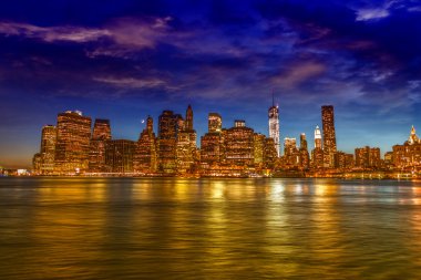 gün batımında manhattan Panoraması