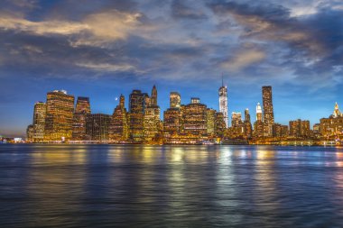 gün batımında manhattan Panoraması