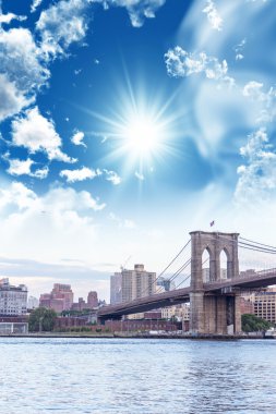 Brooklyn Köprüsü ile güzel gök