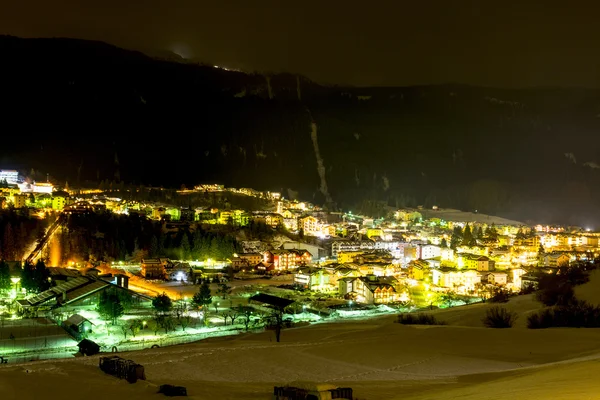 Andalo by night, Trentino, Italy — Stock Photo, Image