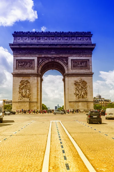 O arco de triumpf em Paris — Fotografia de Stock