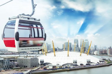 teleferik ve Londra manzarası