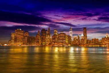 gün batımında manhattan Panoraması