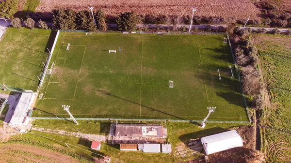 Luchtfoto Van Drone Sportfaciliteiten Gesloten Vanwege Quarantaine Voor Covid — Stockfoto