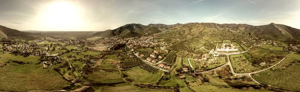 Panoramautsikt Från Drönaren Certosa Calci Toscana Italien — Stockfoto