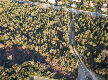 Toskana Akdeniz 'in insansız hava aracının hava görüntüsü.