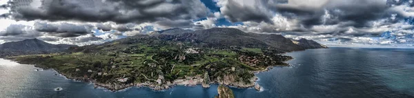 Panoramic View Scopello Sicily Aerial View — Stockfoto
